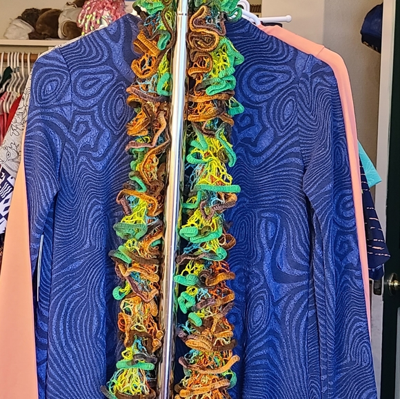 Handmade Multi-Color Ruffle Scarf - Picture 3 of 3